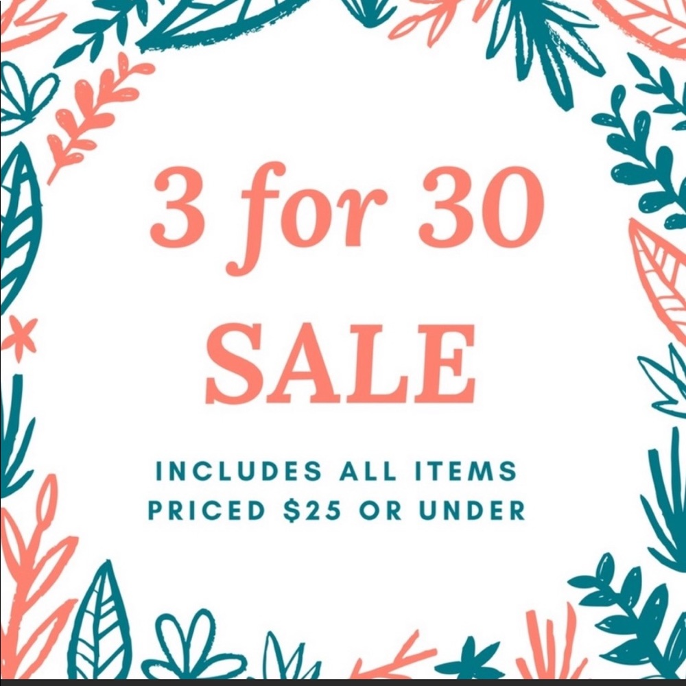 ✨ 3 items for $30 ✨